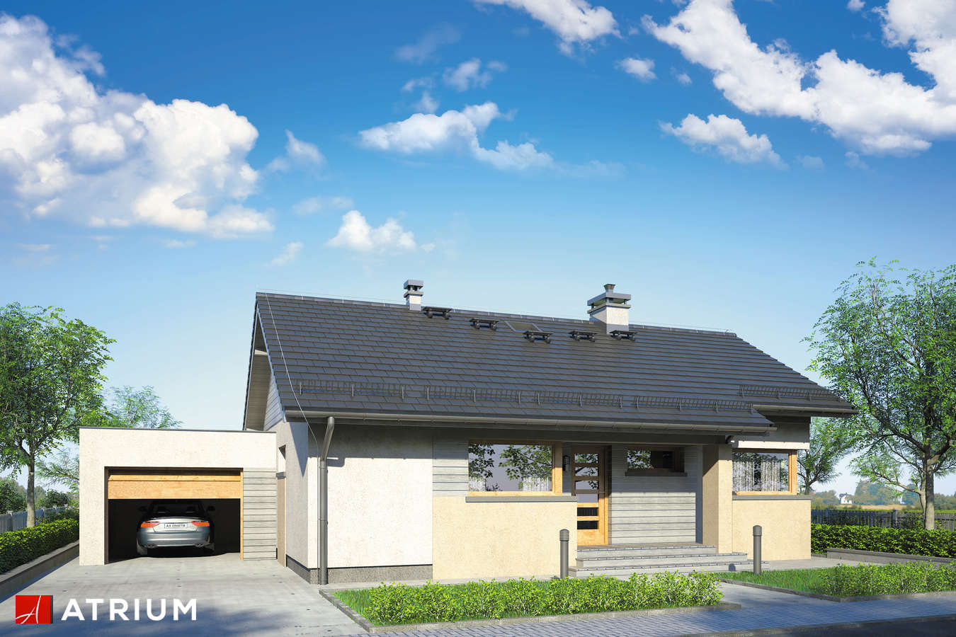 Projekty domów - Projekt domu parterowego RONALDO VIII - wizualizacja 1