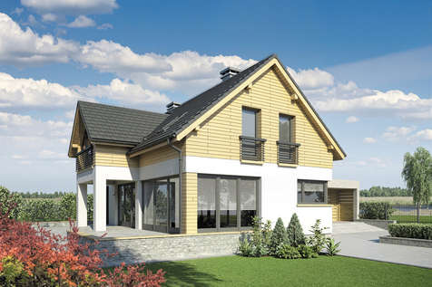 Projekt domu z poddaszem SAMBA VIII - wizualizacja 2