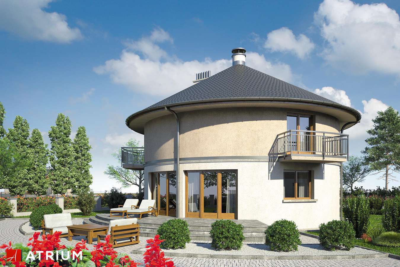 Projekty domów - Projekt domu piętrowego ORBIS II - wizualizacja 1 - wersja lustrzana