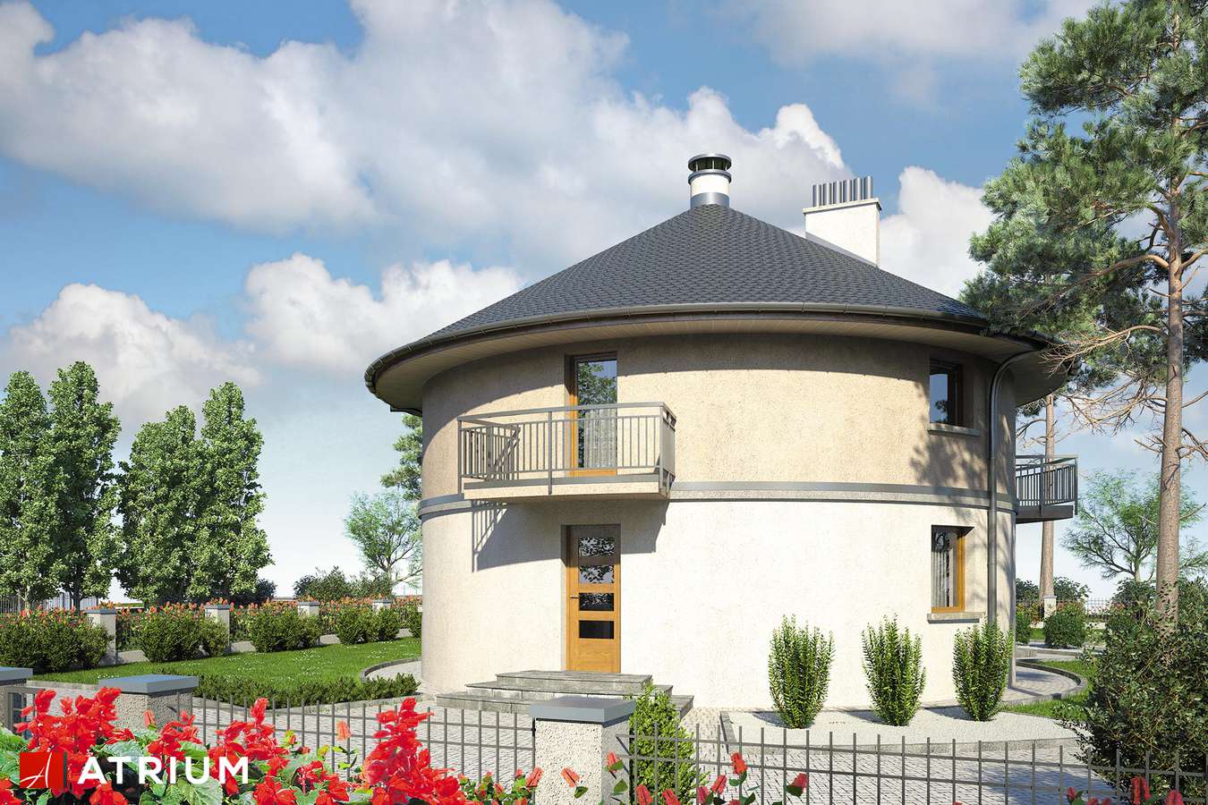 Projekty domów - Projekt domu piętrowego ORBIS II - wizualizacja 2 - wersja lustrzana