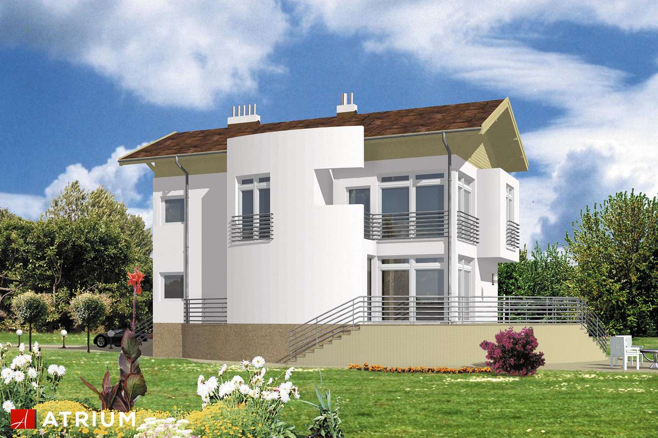 Projekty domów - Projekt domu piętrowego ARAMIS - wizualizacja 1