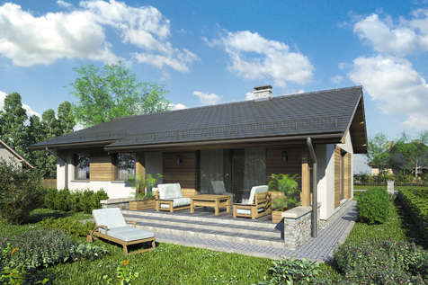 Projekt domu parterowego NEO VIII - wizualizacja 2