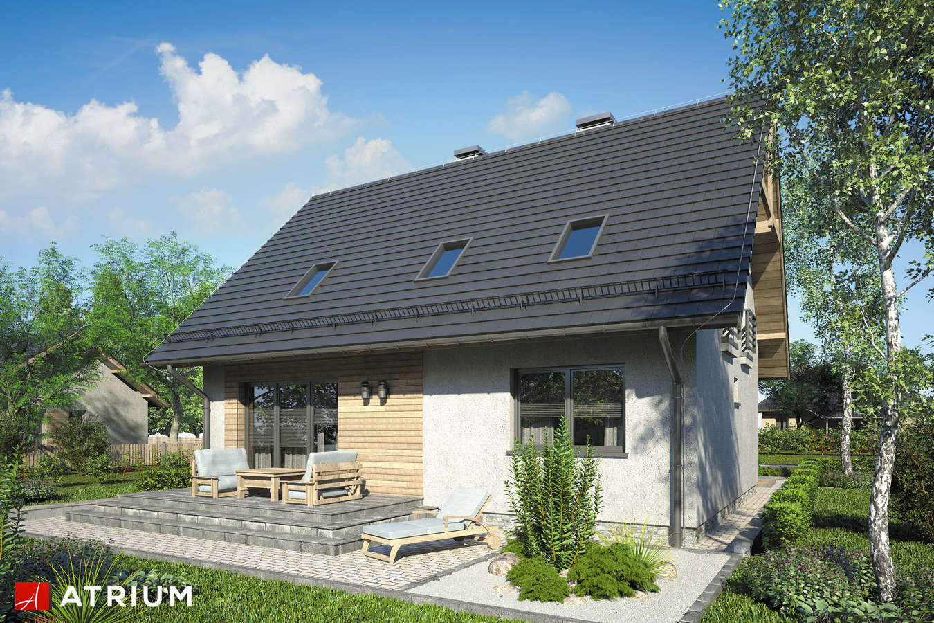Projekty domów - Projekt domu z poddaszem ZOJA V - wizualizacja 2