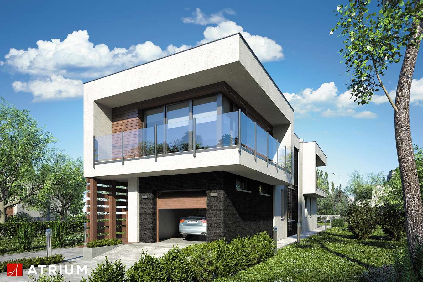 Projekty domów - Projekt domu piętrowego MODERN HOUSE - wizualizacja 1