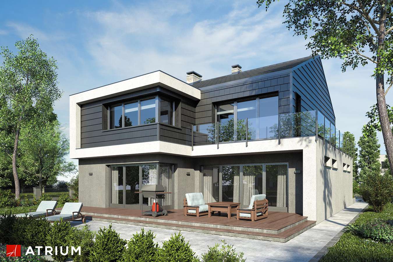Projekty domów - Projekt domu piętrowego NEW HOUSE II - wizualizacja 1