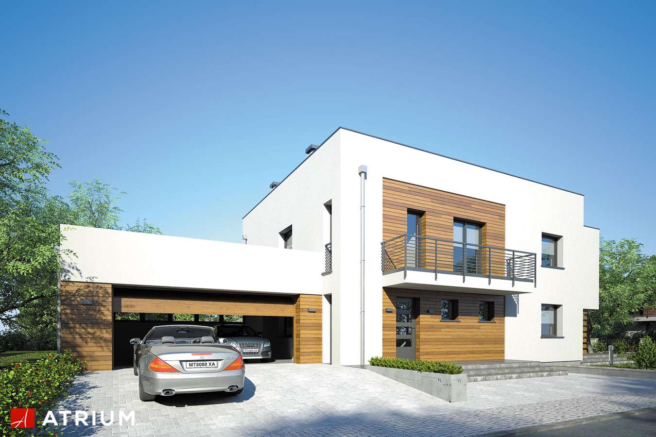 Projekty domów - Projekt domu piętrowego SENATOR II - wizualizacja 1 - wersja lustrzana