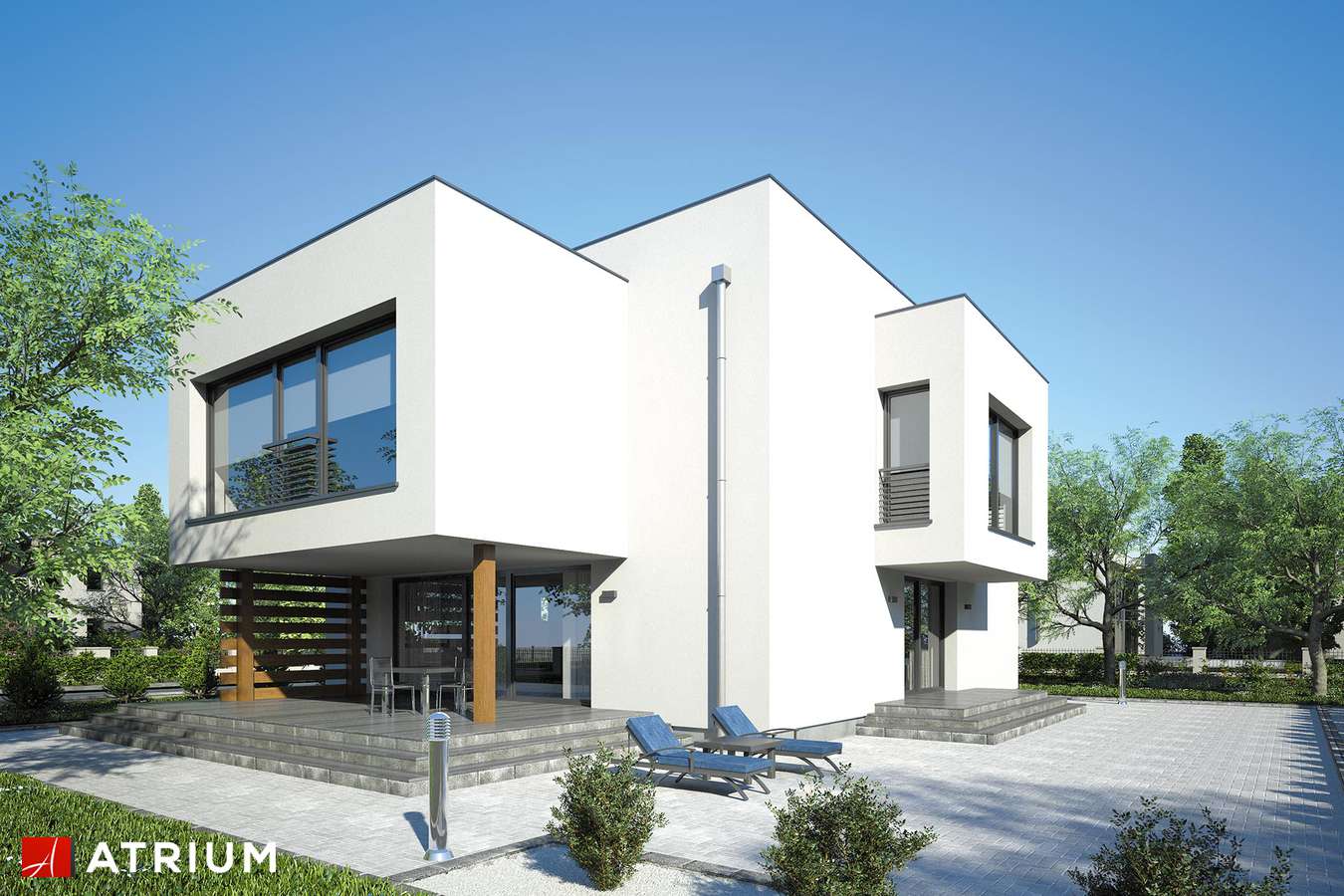 Projekty domów - Projekt domu piętrowego SENATOR II - wizualizacja 2 - wersja lustrzana