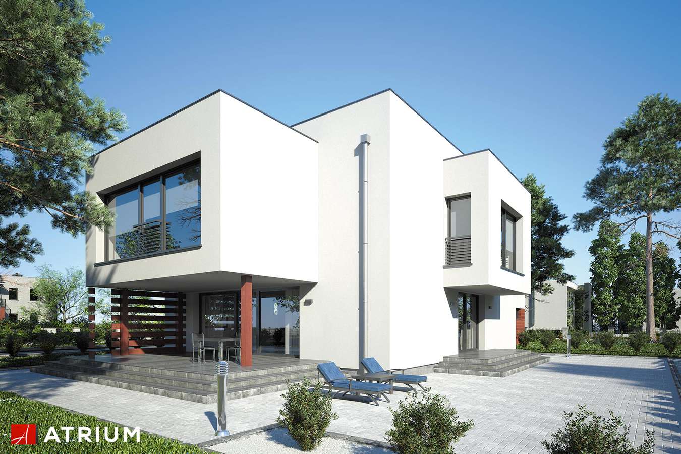 Projekty domów - Projekt domu piętrowego SENATOR III - wizualizacja 1 - wersja lustrzana