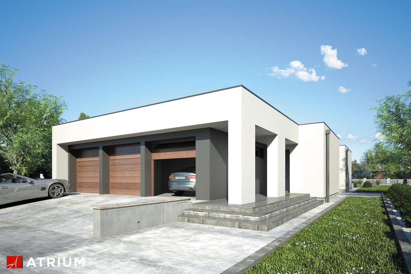 Projekty domów - Projekt domu parterowego ULTRA 3G - wizualizacja 1 - wersja lustrzana