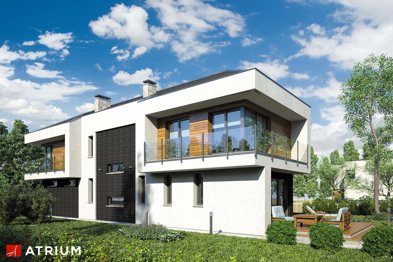 Projekty domów - Projekt domu piętrowego MODERN HOUSE II - wizualizacja 2
