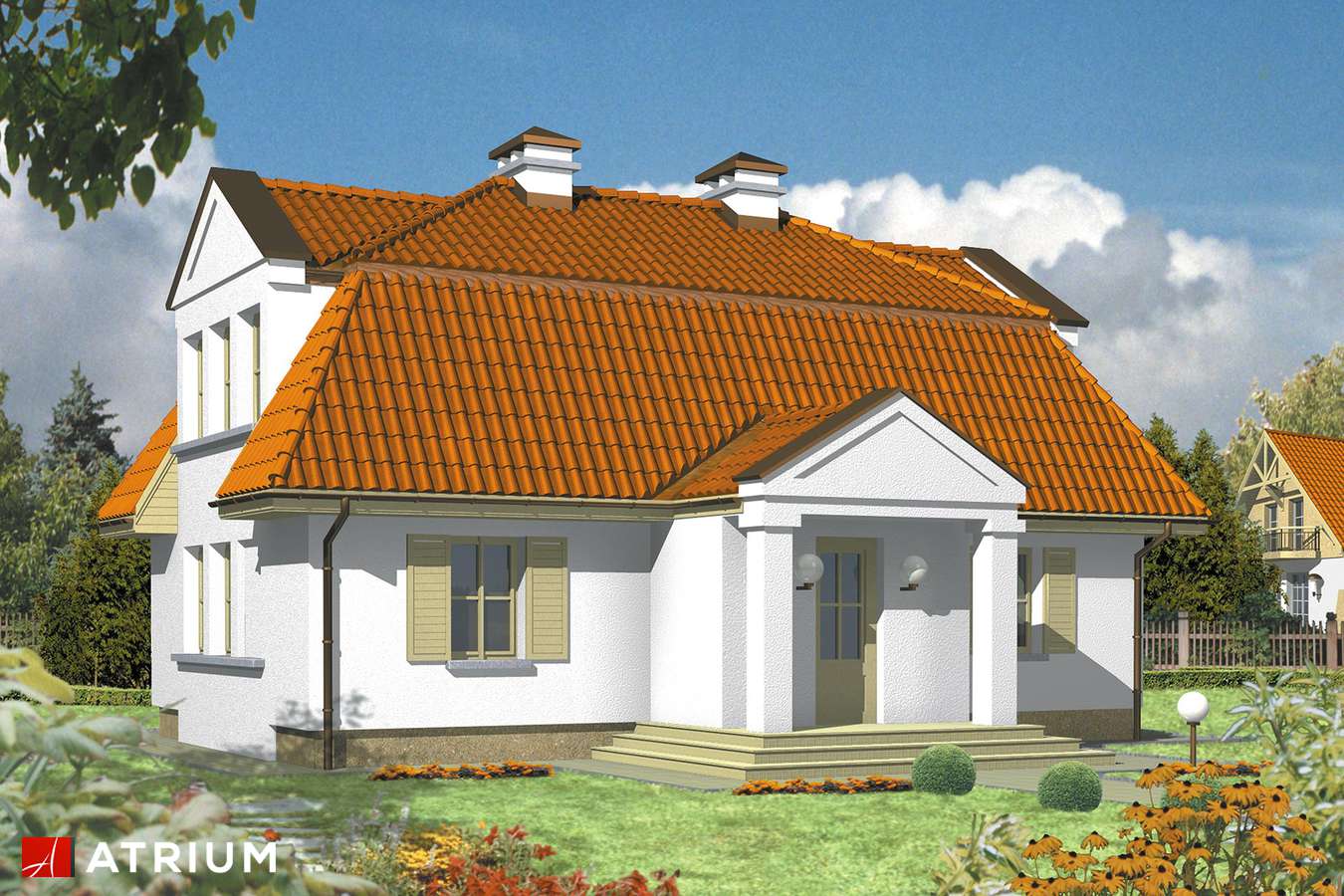 Projekty domów - Projekt domu z poddaszem SOPLICA - wizualizacja 2 - wersja lustrzana