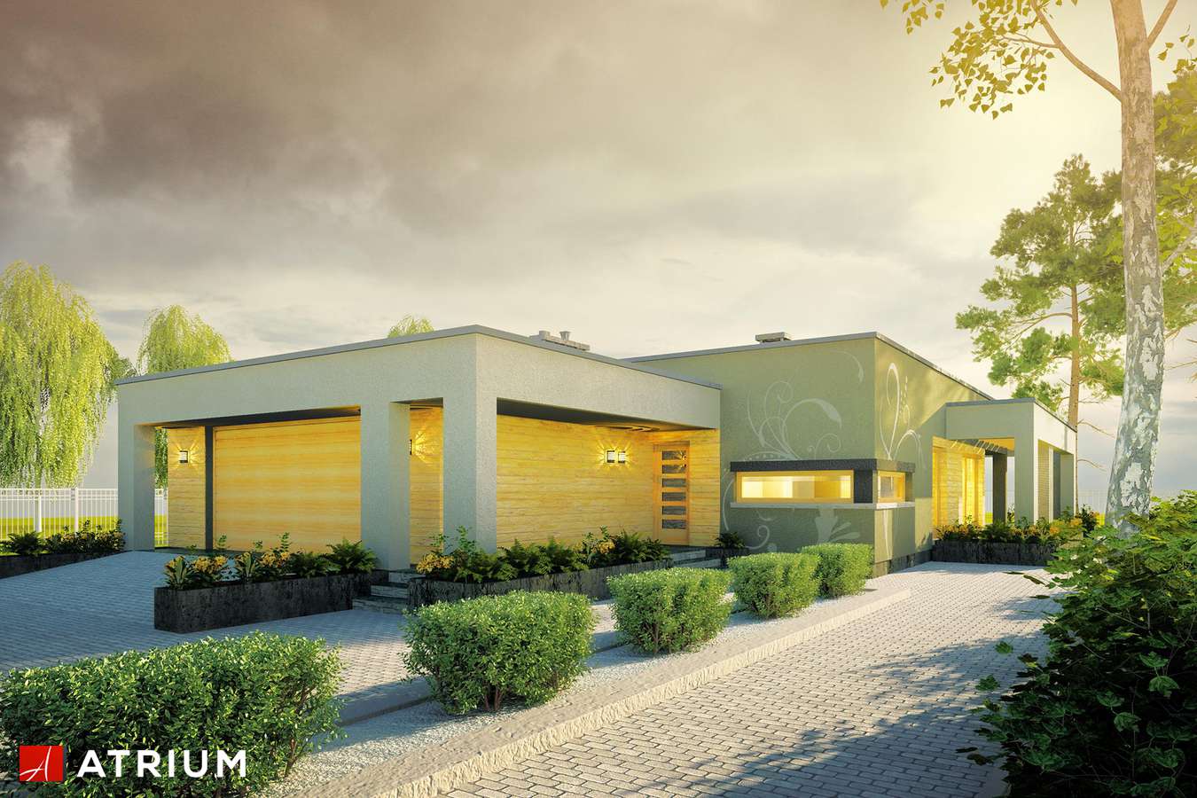 Projekty domów - Projekt domu parterowego SARDYNIA IX - wizualizacja 2 - wersja lustrzana