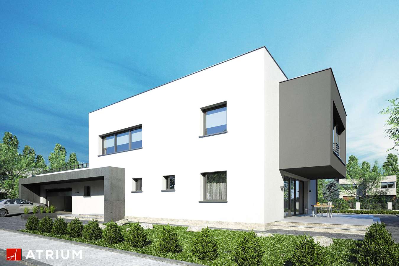 Projekty domów - Projekt domu piętrowego SENATOR IV - wizualizacja 2 - wersja lustrzana