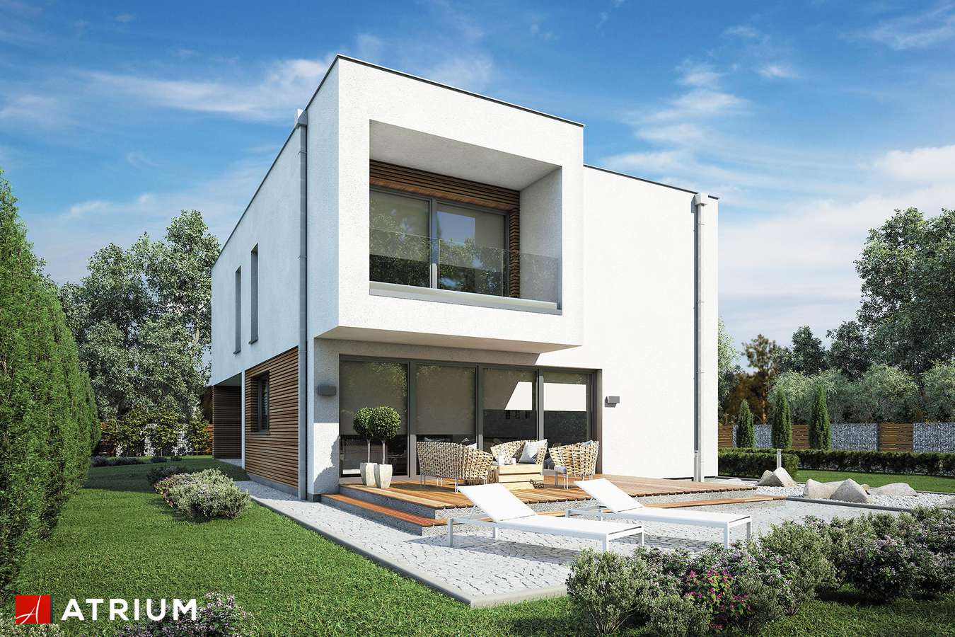 Projekty domów - Projekt domu piętrowego VERTIKAL - wizualizacja 2 - wersja lustrzana