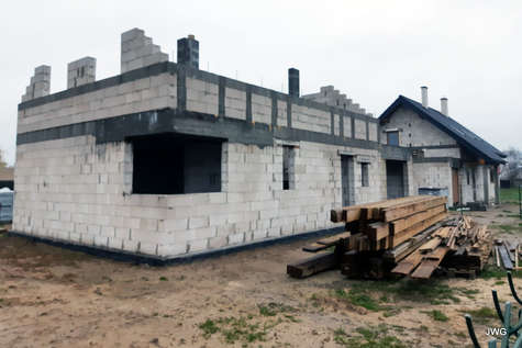 Projekt domu Rumba IV w budowie