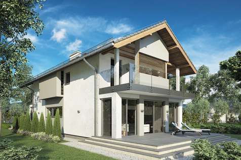 Projekt domu piętrowego GARDA III - wizualizacja 2