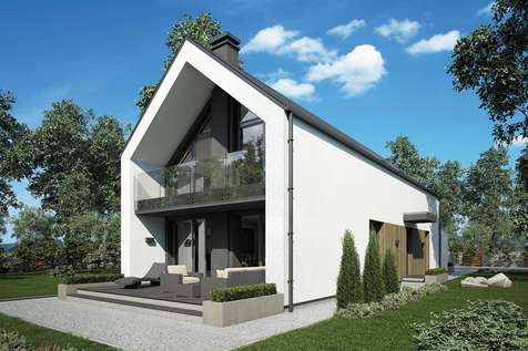 Projekt domu z poddaszem BARI II - wizualizacja 2