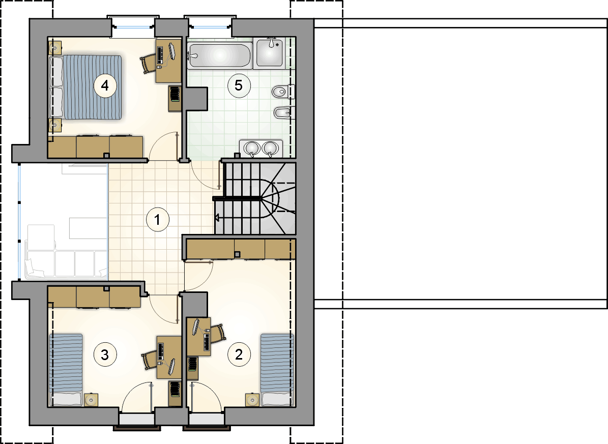 rzut poddasza - projekt Samba XVI