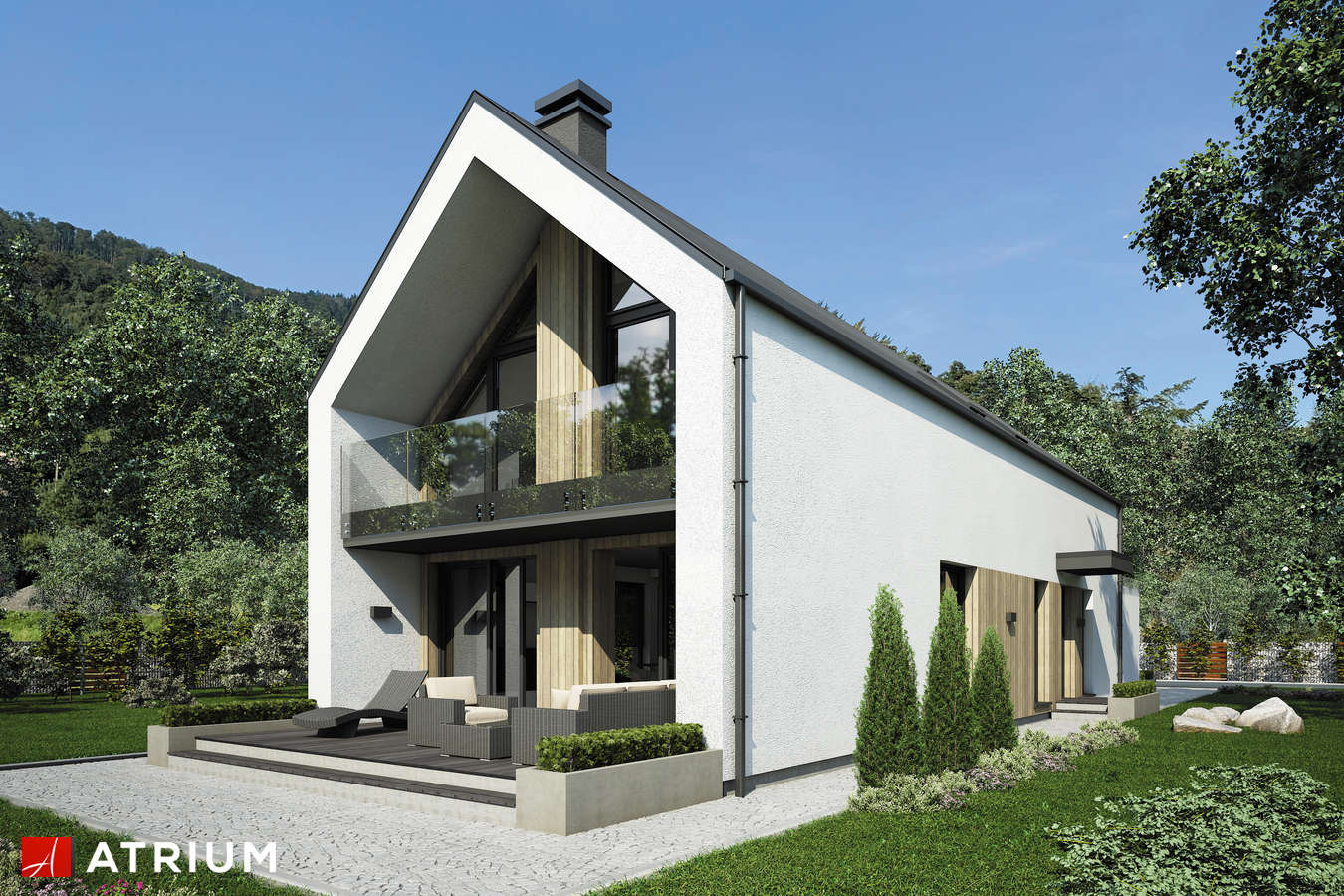 Projekty domów - Projekt domu z poddaszem BARI IV - wizualizacja 2