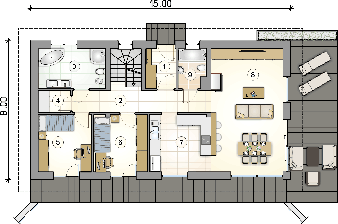 Rzut parteru projektu Olimpia Plus IV