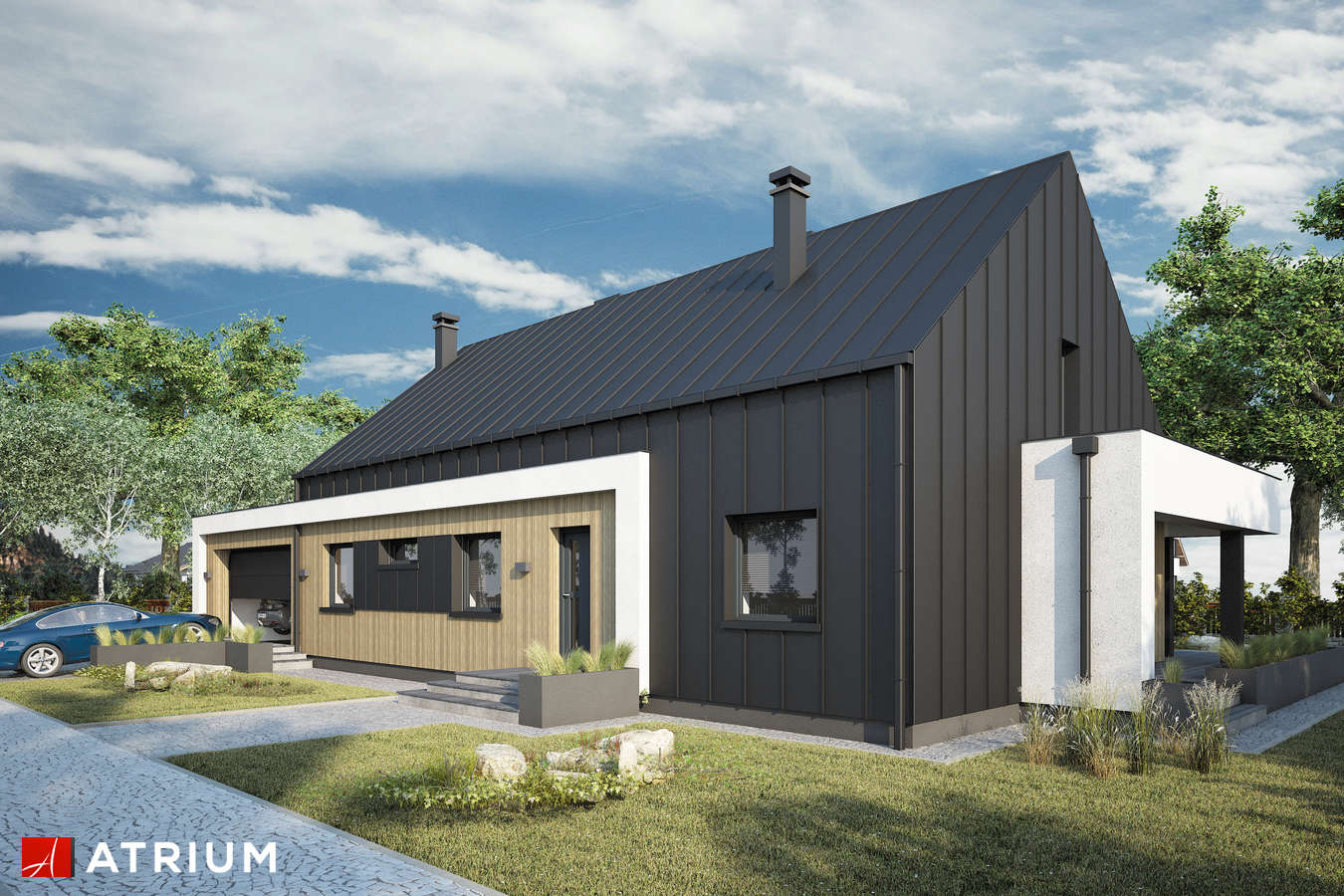 Projekt domu parterowego AURORA MAXI IV - wizualizacja 3