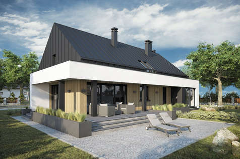 Projekt domu z poddaszem AURORA MAXI IV - wizualizacja 2