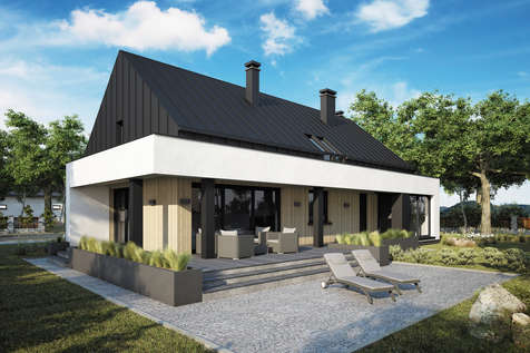 Projekt domu z poddaszem AURORA MAXI V - wizualizacja 2