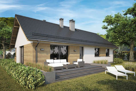 Projekt domu parterowego AURORA MAXI II BIS SZ - wizualizacja 2