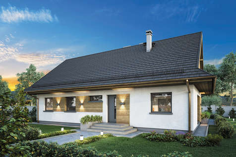 Projekt domu parterowego CZANTORIA - wizualizacja 2