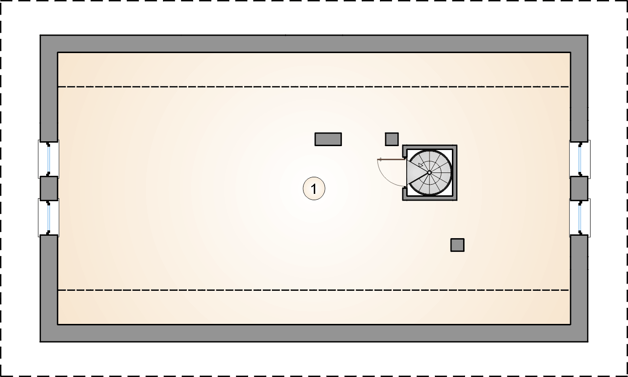 Rzut poddasza - projekt Czantoria
