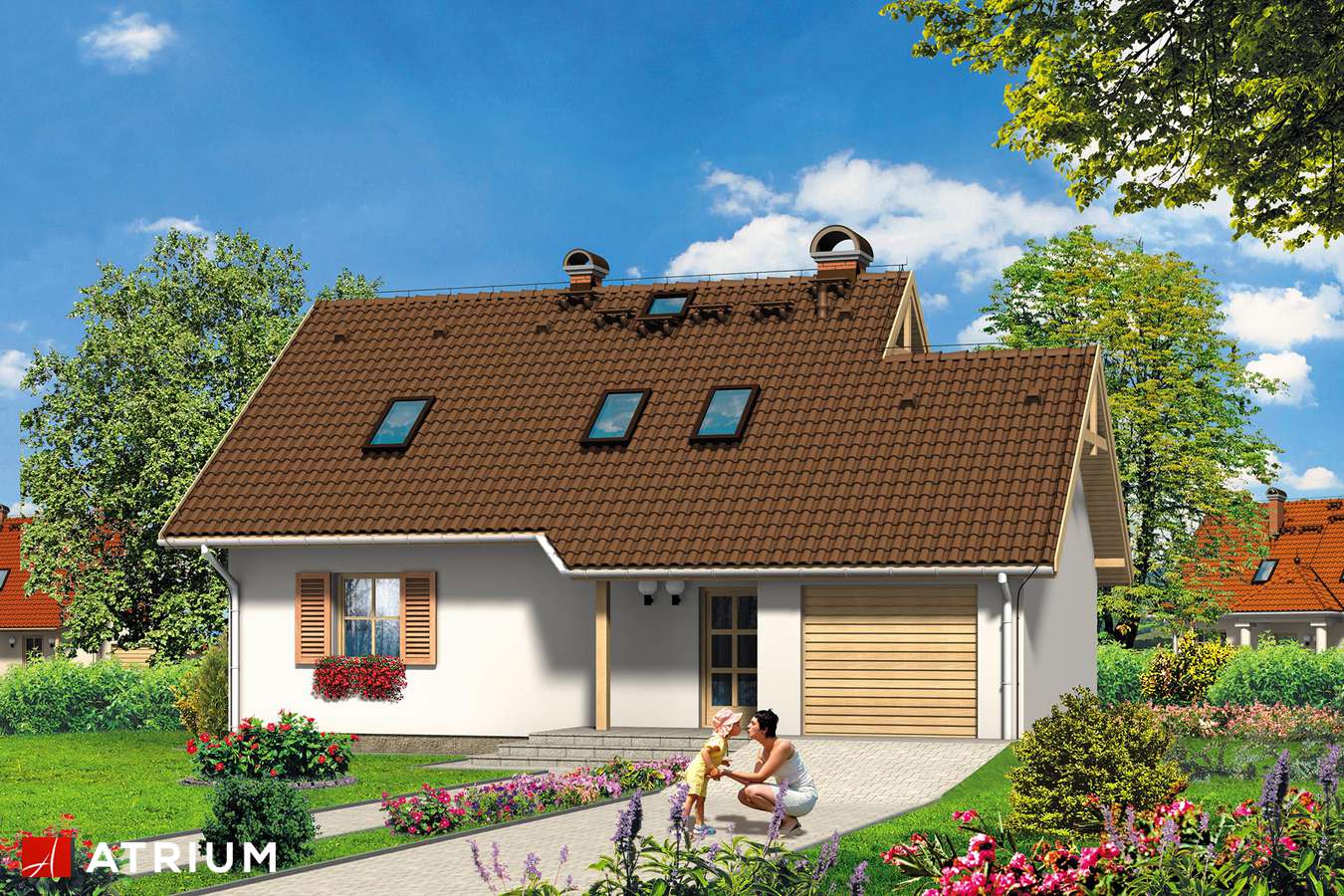 Projekty domów - Projekt domu z poddaszem RELAX - wizualizacja 2 - wersja lustrzana