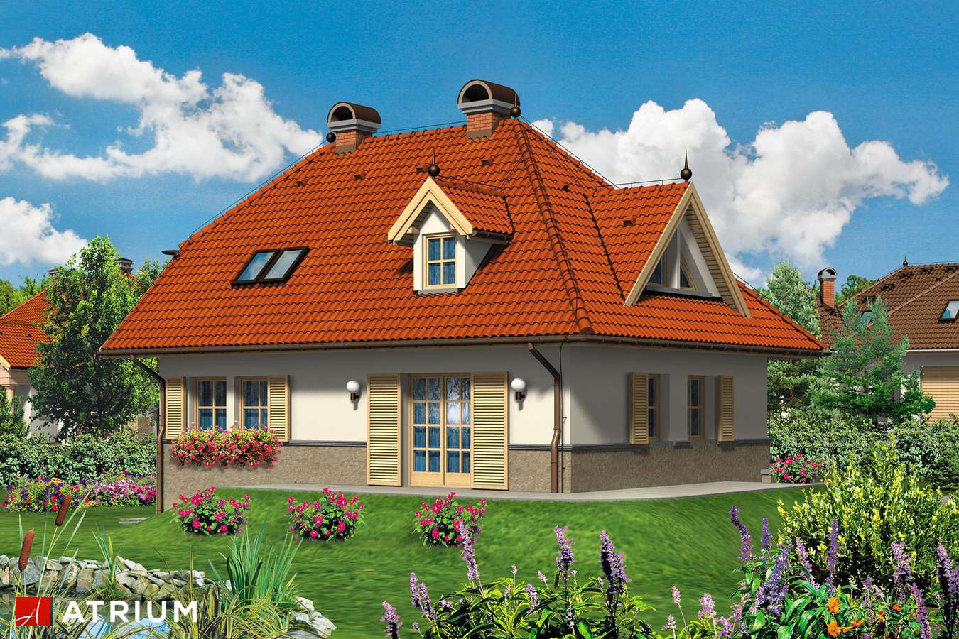 Projekty domów - Projekt domu z poddaszem ŻWIREK - wizualizacja 2 - wersja lustrzana
