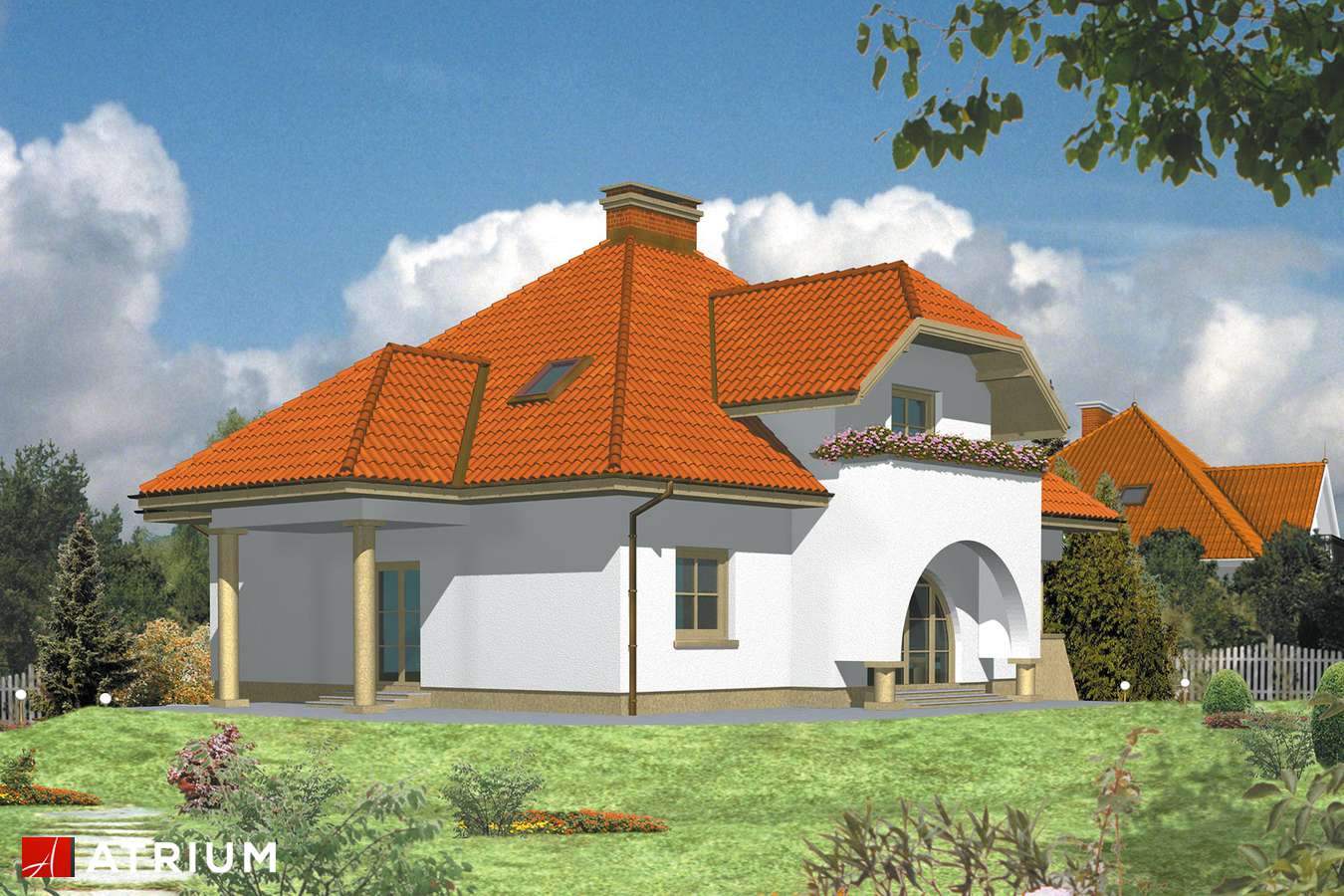 Projekty domów - Projekt domu z poddaszem RUBIN - wizualizacja 2 - wersja lustrzana