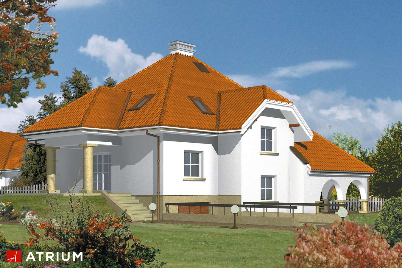 Projekty domów - Projekt domu z poddaszem SZMARAGD - wizualizacja 2 - wersja lustrzana