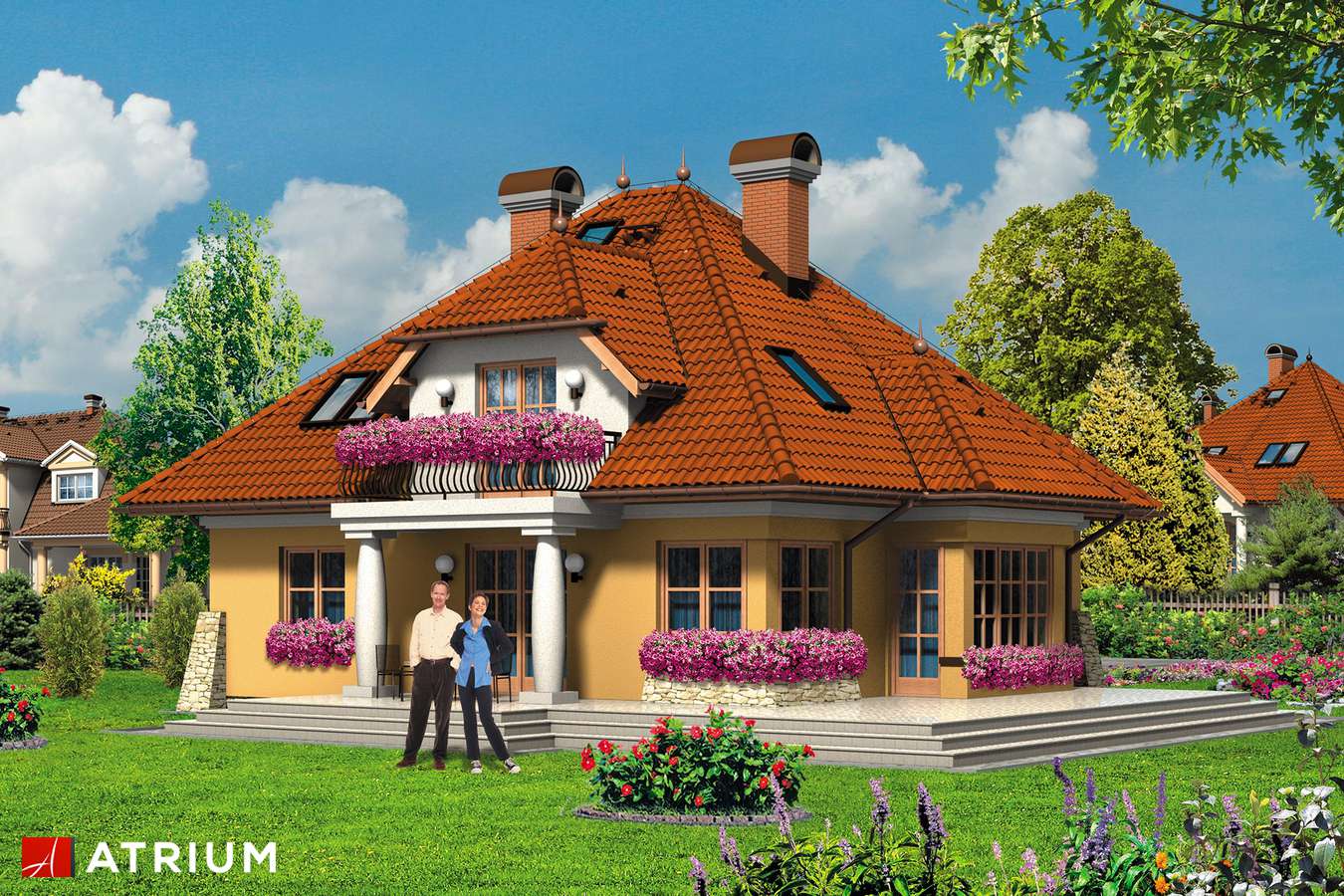 Projekty domów - Projekt domu z poddaszem SUMATRA II - wizualizacja 2 - wersja lustrzana