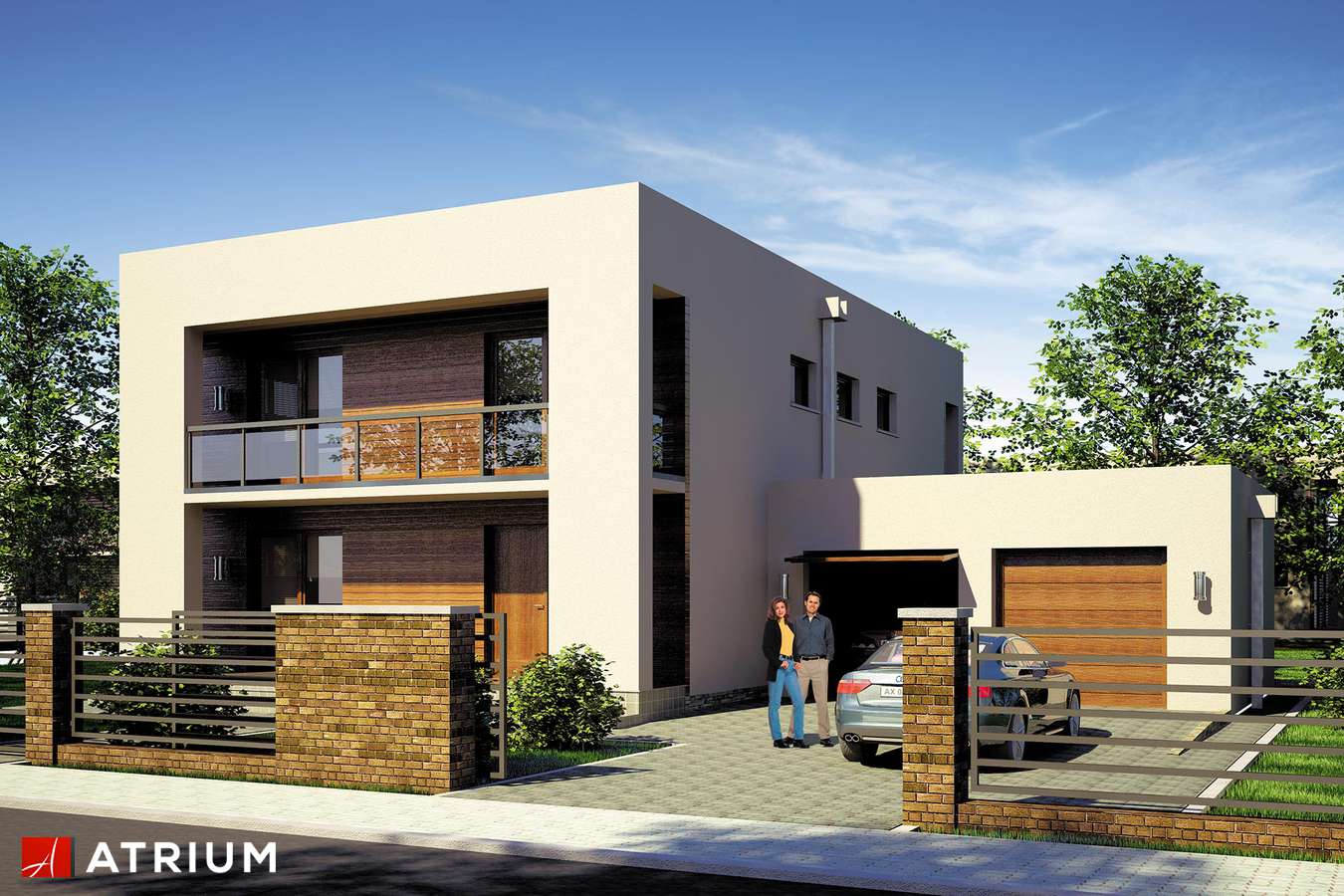 Projekty domów - Projekt domu piętrowego RAMABOX II - wizualizacja 1
