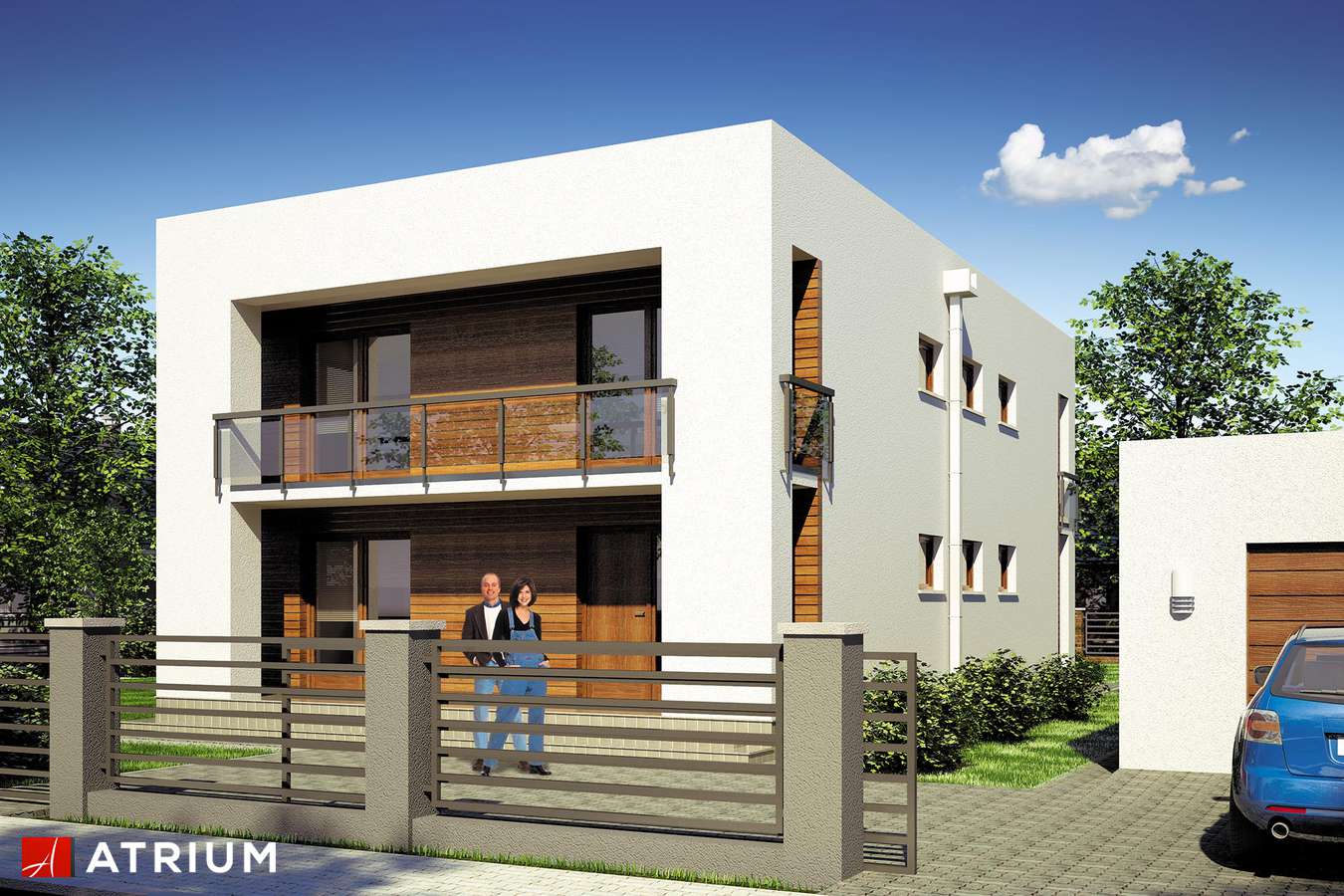 Projekty domów - Projekt domu piętrowego RAMABOX - wizualizacja 2