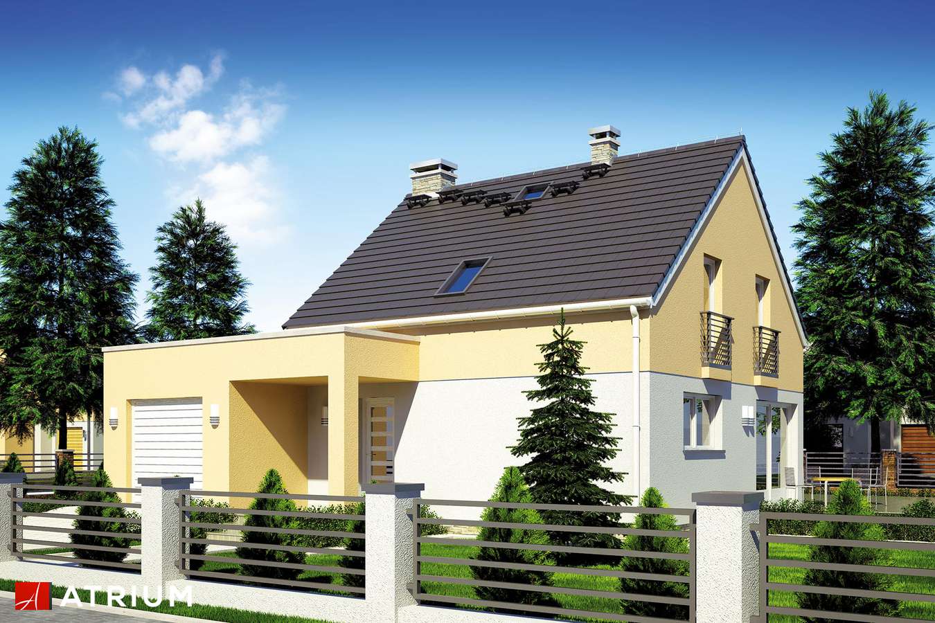 Projekty domów - Projekt domu z poddaszem SEDNO - wizualizacja 1