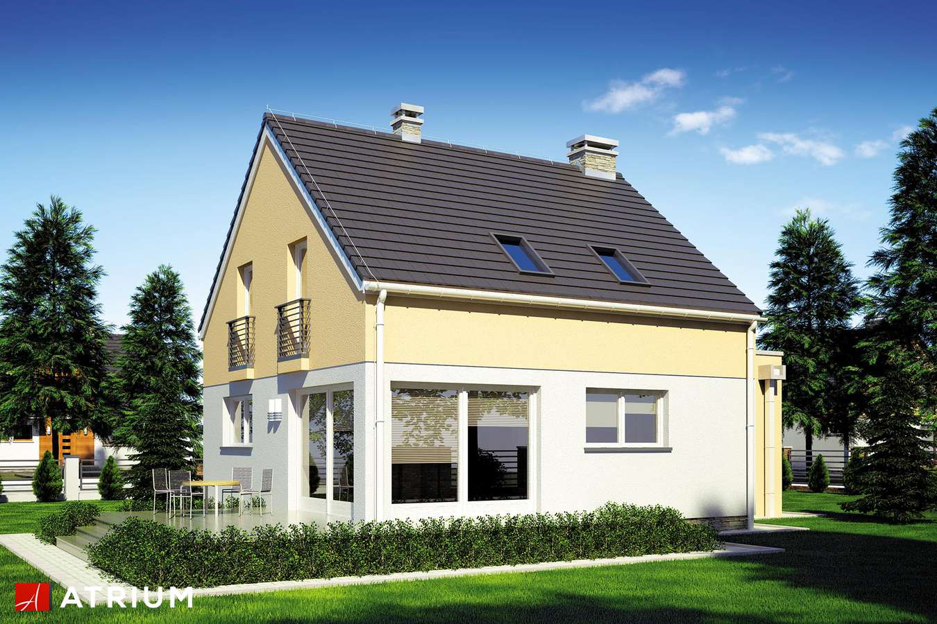 Projekty domów - Projekt domu z poddaszem SEDNO - wizualizacja 2