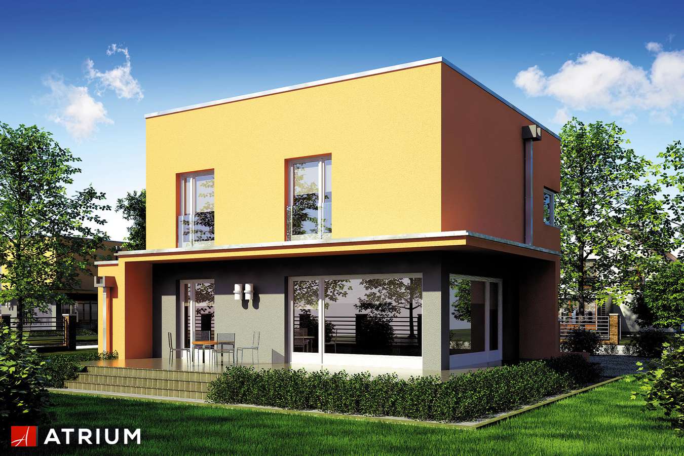 Projekty domów - Projekt domu piętrowego PICCOLO II - wizualizacja 2 - wersja lustrzana
