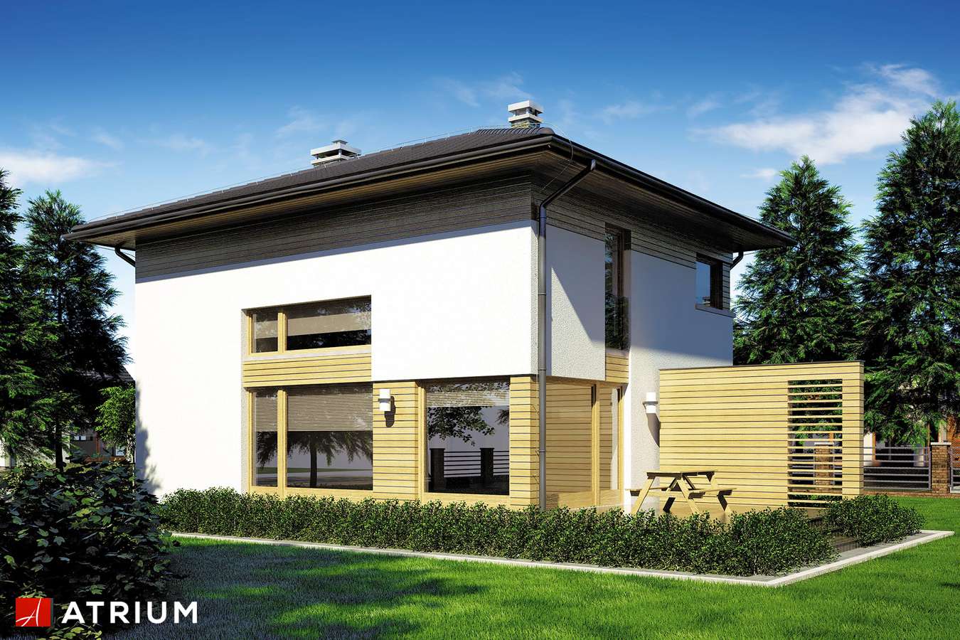Projekty domów - Projekt domu piętrowego MILANO II - wizualizacja 2 - wersja lustrzana