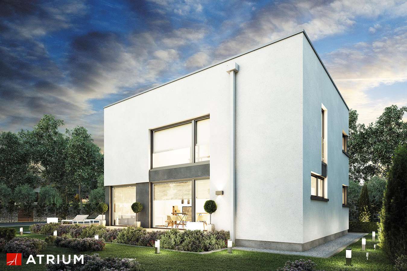 Projekty domów - Projekt domu piętrowego DOMUS III - wizualizacja 2 - wersja lustrzana