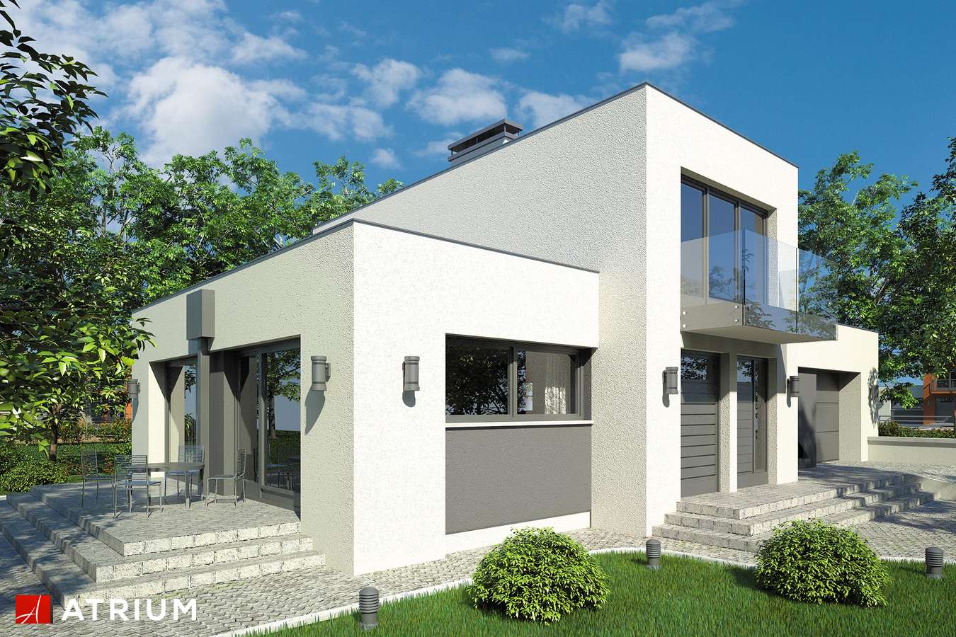 Projekty domów - Projekt domu piętrowego VIPER - wizualizacja 1 - wersja lustrzana