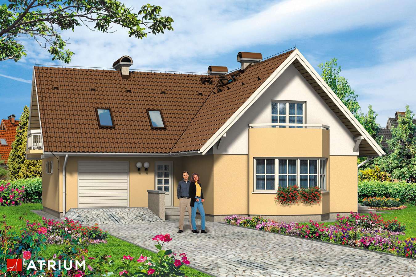 Projekty domów - Projekt domu z poddaszem ALLEGRO - wizualizacja 1