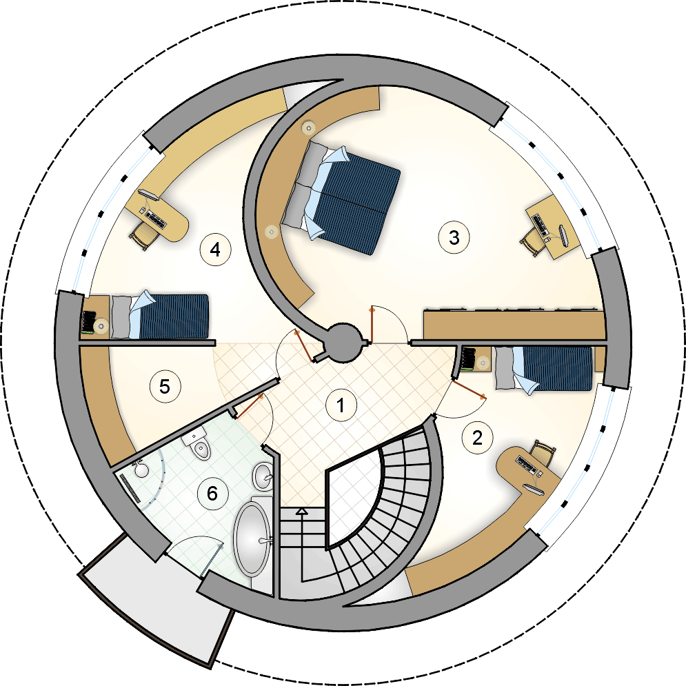 Rzut piętra - projekt Circulus
