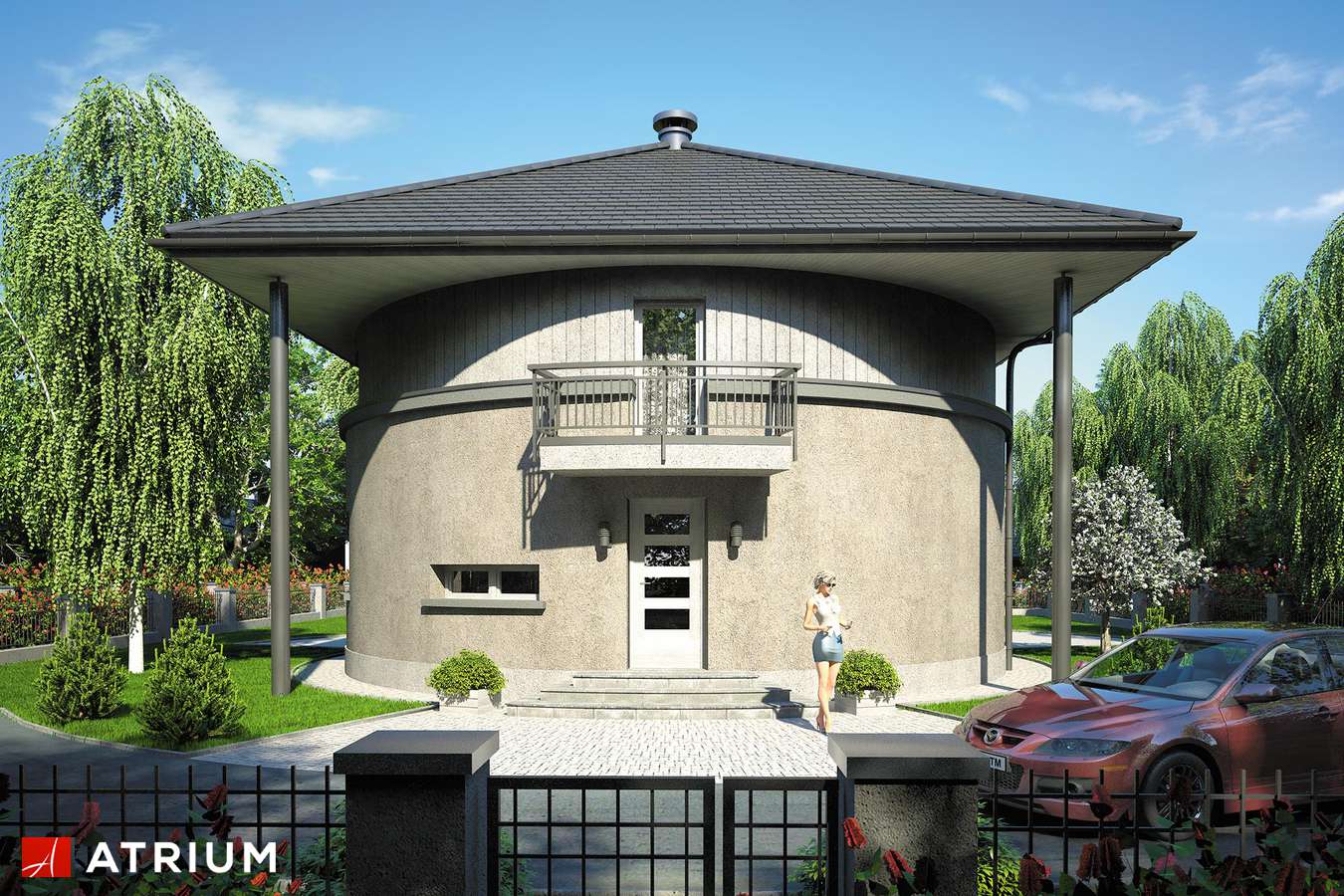 Projekty domów - Projekt domu piętrowego TUBA - wizualizacja 1