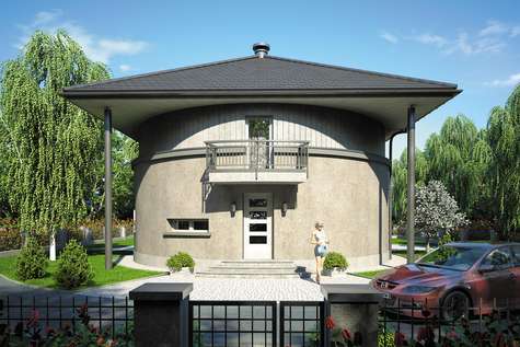 Projekt domu piętrowego TUBA - wizualizacja 1