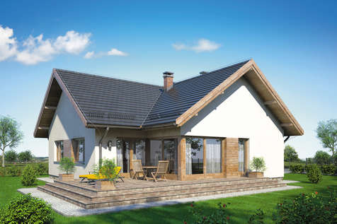 Projekt domu parterowego PARMA - wizualizacja 2